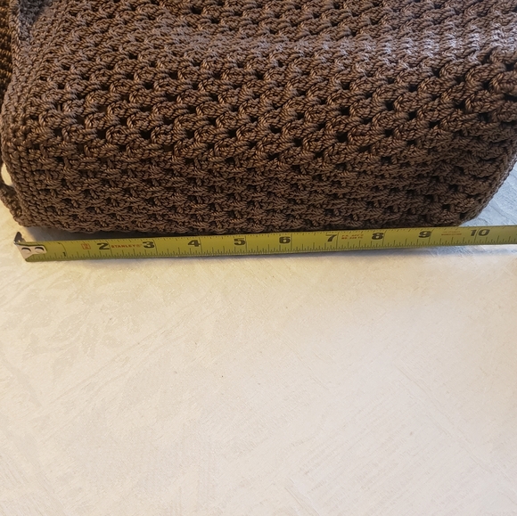The Sak Crochet Shoulder/Hand Bag Dark Taupe Color - Picture 8 of 16